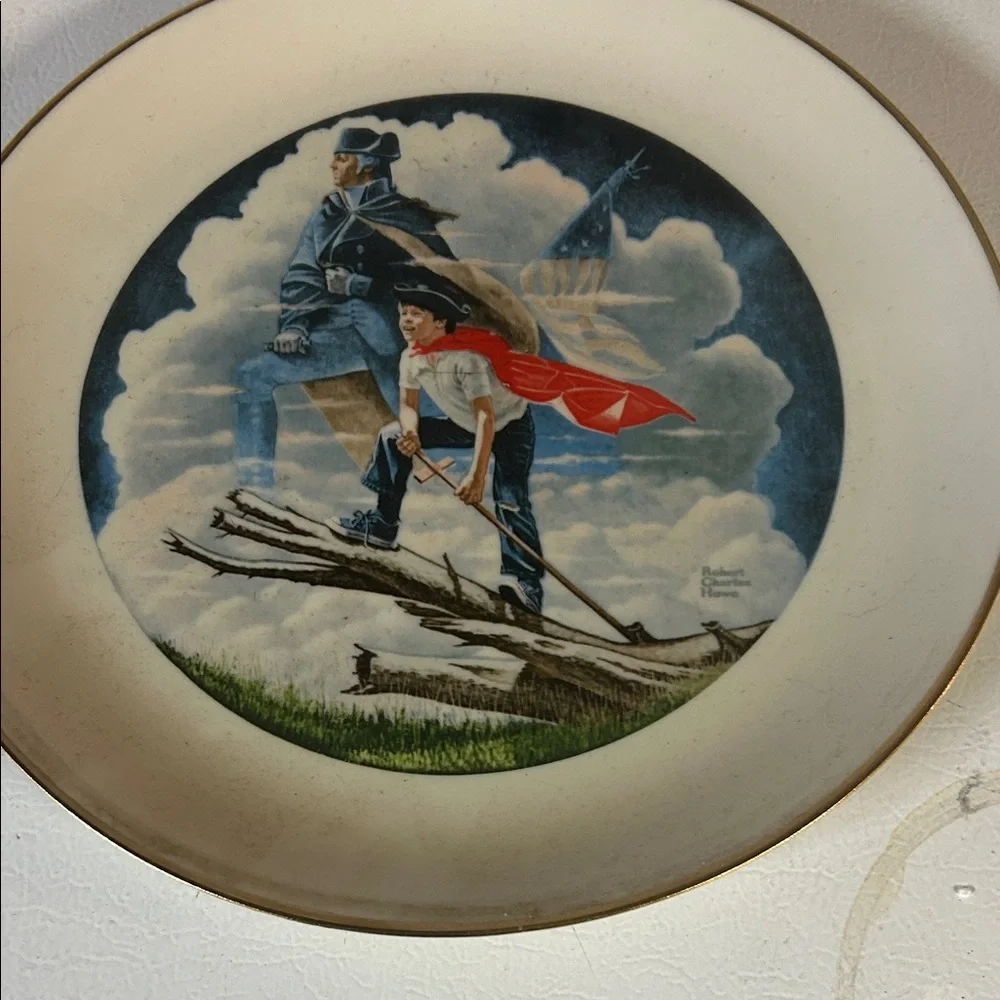 Patriotic Scene Decorative Plate